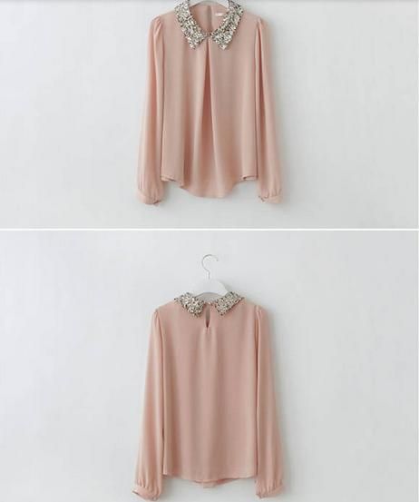 Camisa com Gola Paetê Cód. 109