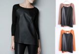 Blusa Assimétrica Couro Sintético Cód. 019